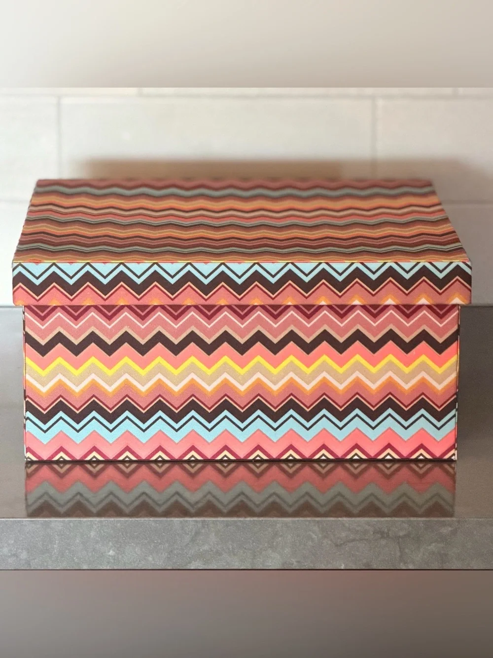 Missoni for Target Chevron Storage Box Bin with Lid Organizer